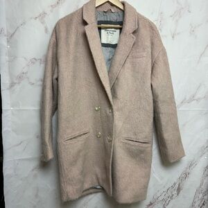 Abercrombie & Fitch Double Breasted Teddy Coat